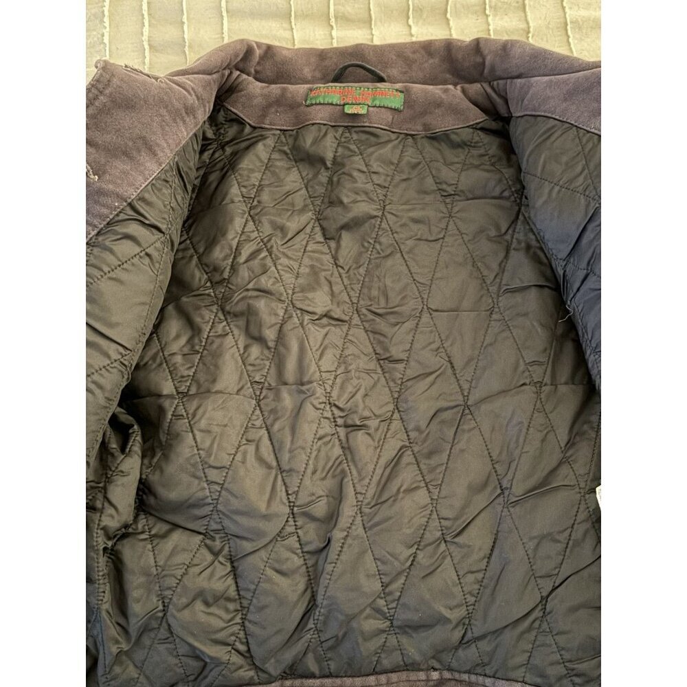Katharine Hamnett Denim Brown Women’s Lined Jacket Size Medium Made In Italy - Picture 8 of 8
